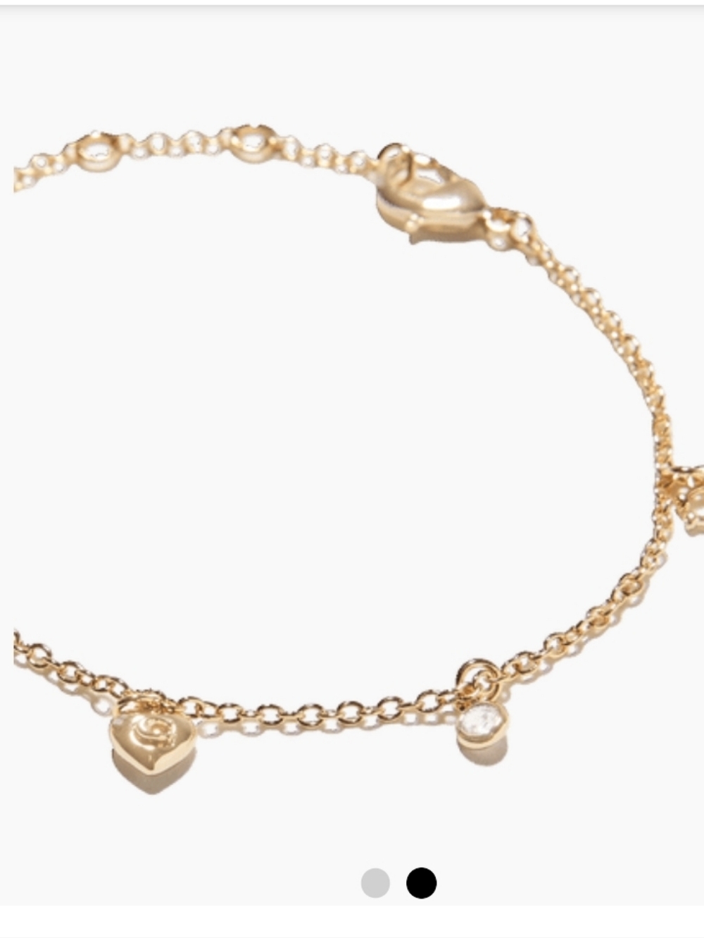 COACH Gold Heart Charm Bracelet - Picture 14 of 14